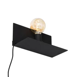 QAZQA Moderne Wandleuchte schwarz magnetisch verstellbar - Muro