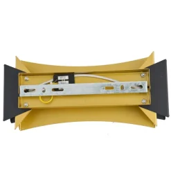 QAZQA Moderne Wandleuchte Schwarz mit Gold - Plats