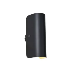 QAZQA Moderne Wandleuchte schwarz 2-flammig - Gotthard