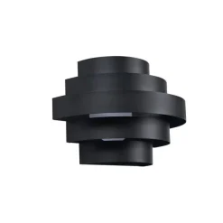 QAZQA Moderne Wandleuchte schwarz inkl. LED 3-Stufen-Dimmbar - Lines