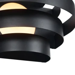 QAZQA Moderne Wandleuchte schwarz inkl. LED 3-Stufen-Dimmbar - Lines