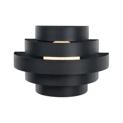 QAZQA Moderne Wandleuchte schwarz inkl. LED 3-Stufen-Dimmbar - Lines