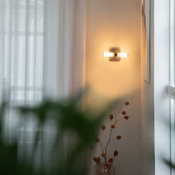 QAZQA Moderne Wandleuchte schwarz IP44 2-flammig - Bath