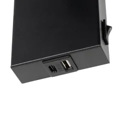 QAZQA Professional Moderne Wandleuchte schwarz mit verstellbarem USB - Croft