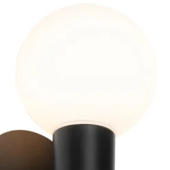 QAZQA Moderne Wandleuchte schwarz IP44 2-flammig - Cederic