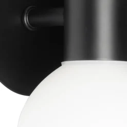 QAZQA Moderne Wandleuchte schwarz IP44 2-flammig - Cederic