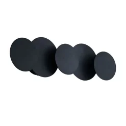 QAZQA Moderne Wandleuchte Schwarz inkl. LED 3-Stufen-Dimmbar 5-Lichter - Sunrise