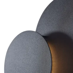 QAZQA Moderne Wandleuchte Schwarz inkl. LED 3-Stufen-Dimmbar 5-Lichter - Sunrise