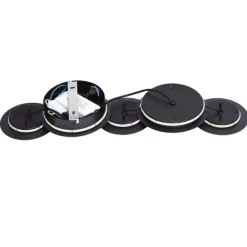 QAZQA Moderne Wandleuchte Schwarz inkl. LED 3-Stufen-Dimmbar 5-Lichter - Sunrise