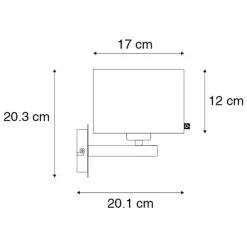 QAZQA Moderne Wandleuchte schwarz mit Gold - VT 1