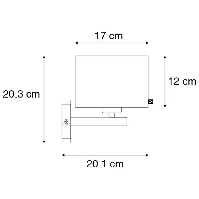 QAZQA Moderne Wandleuchte schwarz mit Gold - VT 1