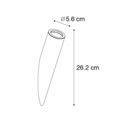 QAZQA Moderne Wandleuchte schwarz GU10 50mm - Slam