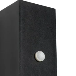 QAZQA Moderne Wandleuchte schwarz IP44 mit Bewegungsmelder - Baleno II