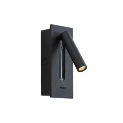 QAZQA Moderne Wandleuchte schwarz inkl. LED - Plaza