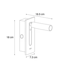 QAZQA Moderne Wandleuchte schwarz inkl. LED - Plaza
