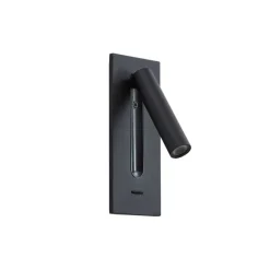 QAZQA Moderne Wandleuchte schwarz inkl. LED - Plaza