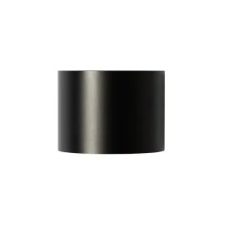 QAZQA Moderne Wandleuchte Schwarz mit rundem Lichteffekt - Edwin