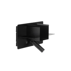 QAZQA Moderne Wandleuchte schwarz inkl. LED mit USB - Thijs