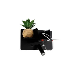 QAZQA Moderne Wandleuchte schwarz inkl. LED mit USB - Thijs