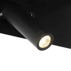 QAZQA Moderne Wandleuchte schwarz inkl. LED mit USB - Thijs
