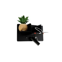 QAZQA Moderne Wandleuchte schwarz inkl. LED mit USB - Thijs