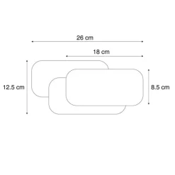 QAZQA Moderne Wandleuchte schwarz inkl. LED 3-Stufen-Dimmbar - Dias
