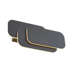 QAZQA Moderne Wandleuchte schwarz inkl. LED 3-Stufen-Dimmbar - Dias