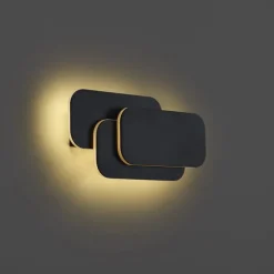 QAZQA Moderne Wandleuchte schwarz inkl. LED 3-Stufen-Dimmbar - Dias