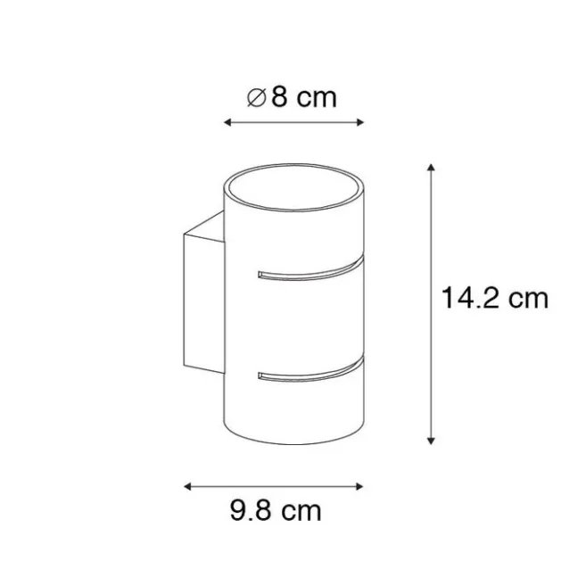 QAZQA Moderne Wandleuchte schwarz mit goldenem Innenleben – Ria