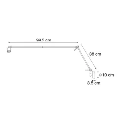 QAZQA Moderne Wandleuchte schwarz verstellbar - Blitz