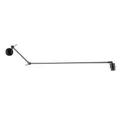 QAZQA Moderne Wandleuchte schwarz verstellbar - Blitz