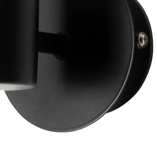 QAZQA Moderne Wandleuchte schwarz IP44 - Cederic Up