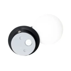 QAZQA Moderne Wandleuchte schwarz IP44 - Cederic Up