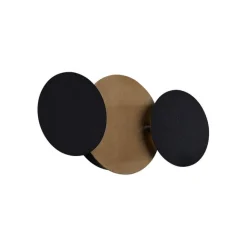 QAZQA Moderne Wandleuchte Schwarz mit Gold inkl. LED 3-Stufen-Dimmbar 3-Lichter - Sunrise 3