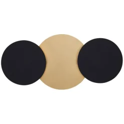 QAZQA Moderne Wandleuchte Schwarz mit Gold inkl. LED 3-Stufen-Dimmbar 3-Lichter - Sunrise 3