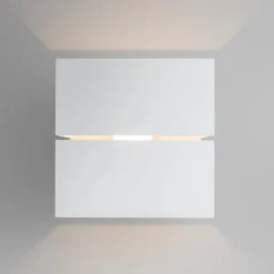 QAZQA Moderne Wandleuchte weiß 9,7 cm – Transfer Groove