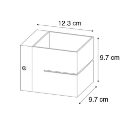 QAZQA Moderne Wandleuchte weiß 9,7 cm – Transfer Groove