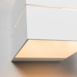 QAZQA Moderne Wandleuchte weiß 9,7 cm – Transfer Groove