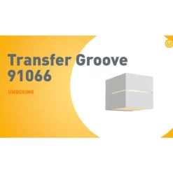 QAZQA Moderne Wandleuchte weiß 9,7 cm – Transfer Groove