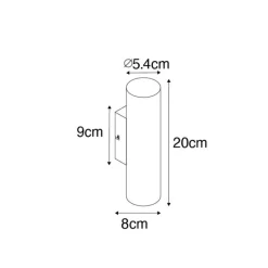 QAZQA Moderne Wandleuchte weiß 2-flammig GU10 50mm - Jeana
