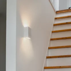 QAZQA Moderne Wandleuchte Weiß 2-flammig - Otan S