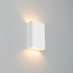 QAZQA Moderne Wandleuchte Weiß 2-flammig - Otan S