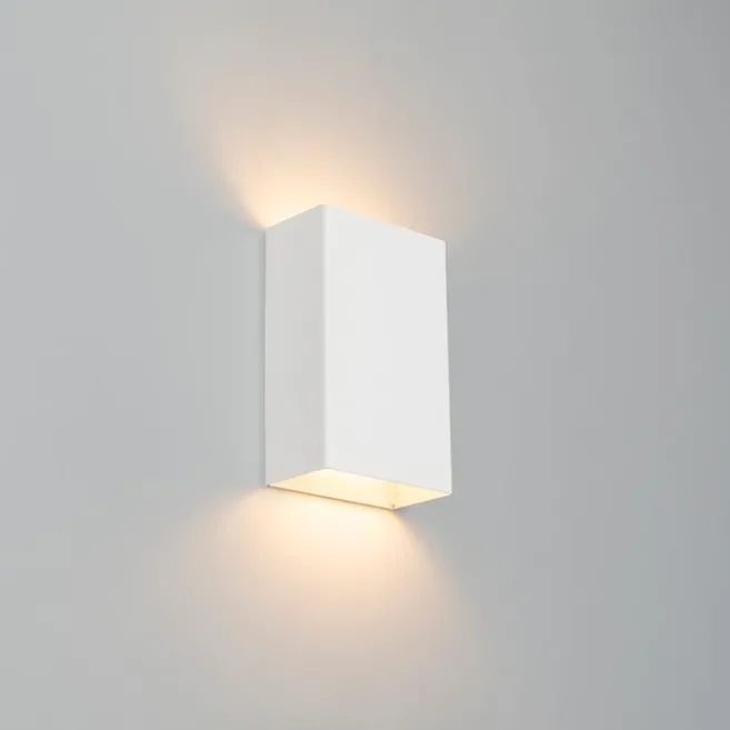 QAZQA Moderne Wandleuchte Weiß 2-flammig - Otan S