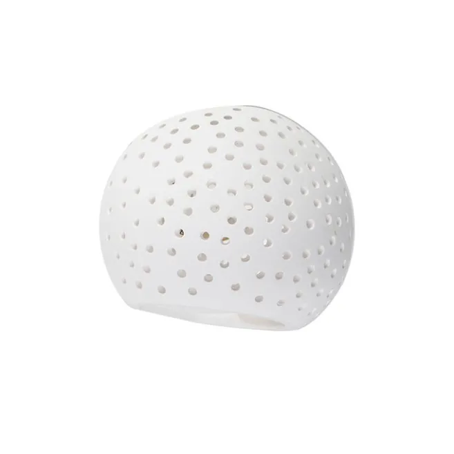 QAZQA Moderne Wandleuchte Weiß Gips Kugel mit Lichteffekt - Blur
