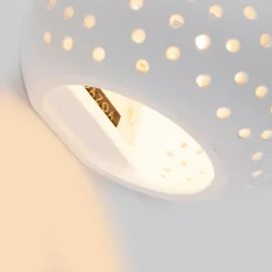 QAZQA Moderne Wandleuchte Weiß Gips Kugel mit Lichteffekt - Blur
