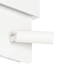 QAZQA Moderne Wandleuchte weiß inkl. LED mit USB und Leselampe - Robin
