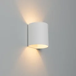 QAZQA Moderne Wandleuchte weiß mit Lichteffekt - Sabbio