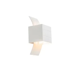 QAZQA Moderne Wandleuchte weiß mit Lichteffekt - Amy