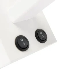 QAZQA Moderne Wandleuchte weiß mit Flexarm - Brescia Combi