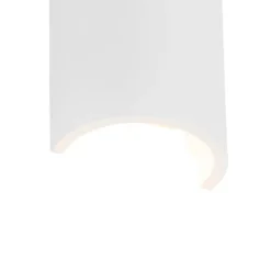 QAZQA Moderne Wandleuchte Weiß Rund - Colja Novo